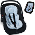 Infant Carseat Insert for Newborn Baby 2-In-1 Reversible Support Pad | Girls Boys Thickened Head & Body Support for Carseats Strollers Swings Bouncers All Seasons Use