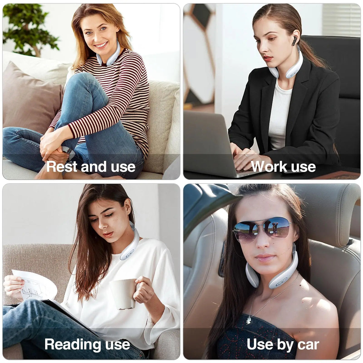 Smart Neck Massage Instrument Portable Shoulder Neck Massage Cervical Vertebra Health Care Vibrator Red Light Massage