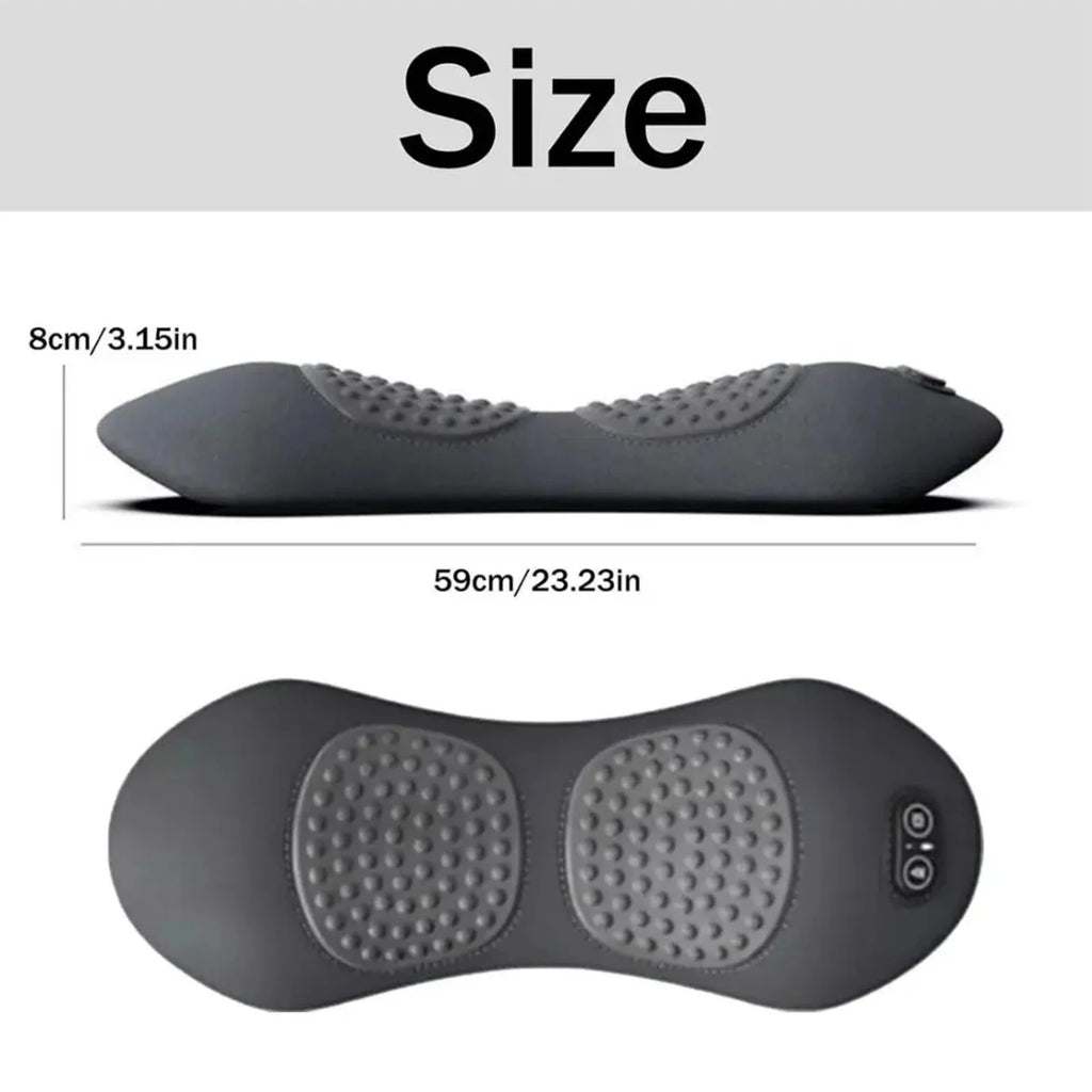 3 in 1 Electric Lumbar Support Pillow with Adjustable Height Back Massager with Heat Back Support Pillow for Lower Back