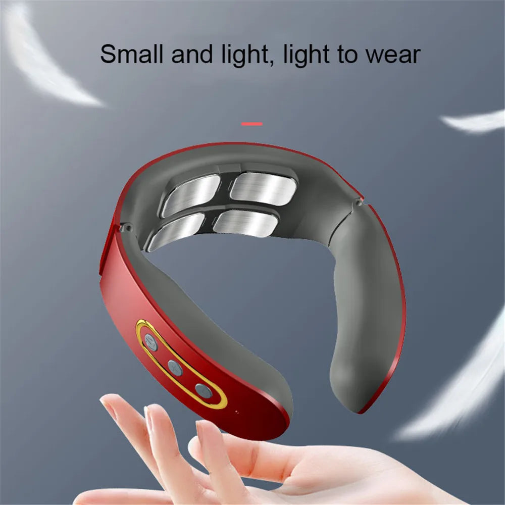 Smart Electric Massage Machine Neck and Shoulder Pulse Massager Kneading TENS Wireless Cervical Vertebra Relax Relief