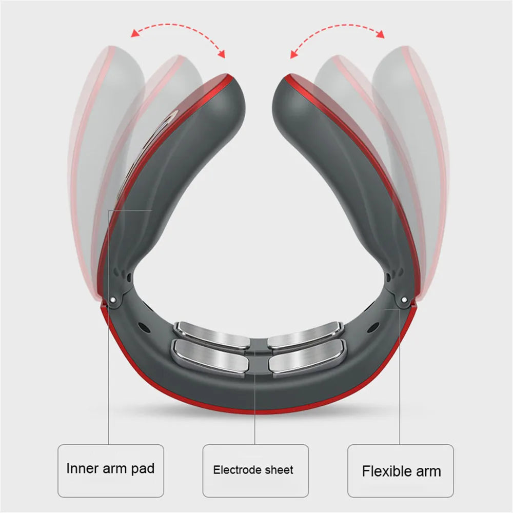 Smart Electric Massage Machine Neck and Shoulder Pulse Massager Kneading TENS Wireless Cervical Vertebra Relax Relief
