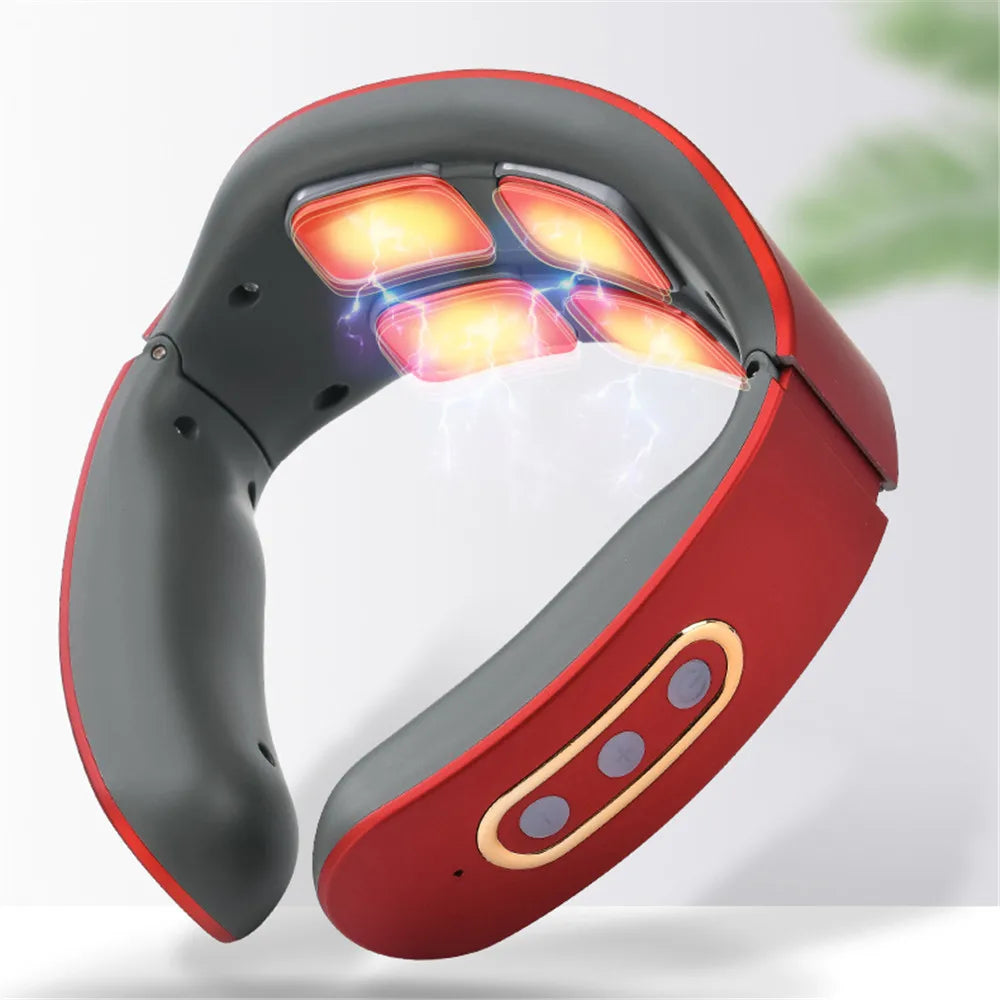 Smart Electric Massage Machine Neck and Shoulder Pulse Massager Kneading TENS Wireless Cervical Vertebra Relax Relief