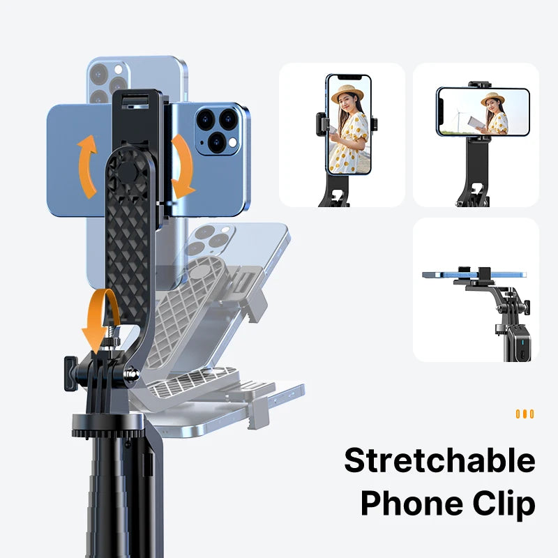 ULANZI MA09 PhoneStand for Live Streaming with Bluetooth Remote Control Gimbal Mode Selfie Stick Mode Stretchable Tripod