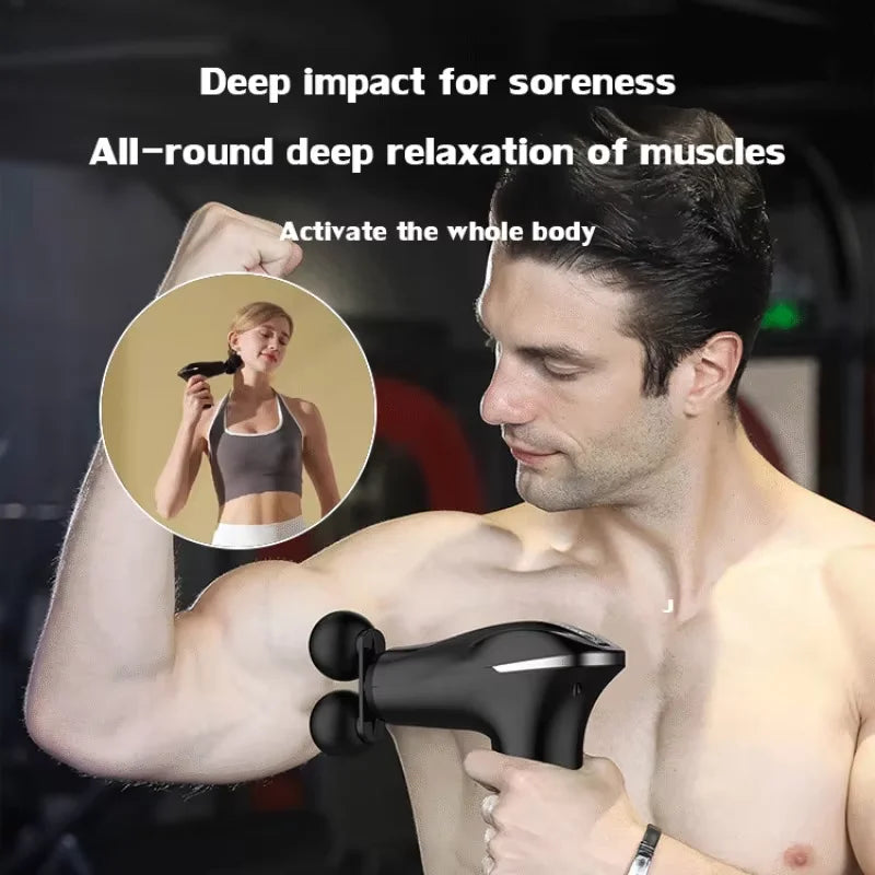 Mini massage gun, portable cordless gun, massage machine, deep tissue relaxation, body massage device, relieve fatigue