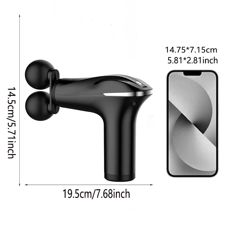Mini massage gun, portable cordless gun, massage machine, deep tissue relaxation, body massage device, relieve fatigue
