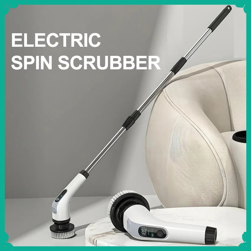 Electric Cleaning Brush 7-in-1 Bathroom Cordless Electric Spin Scrubber Window Kitchen Toilet Automotive Household Cleaning