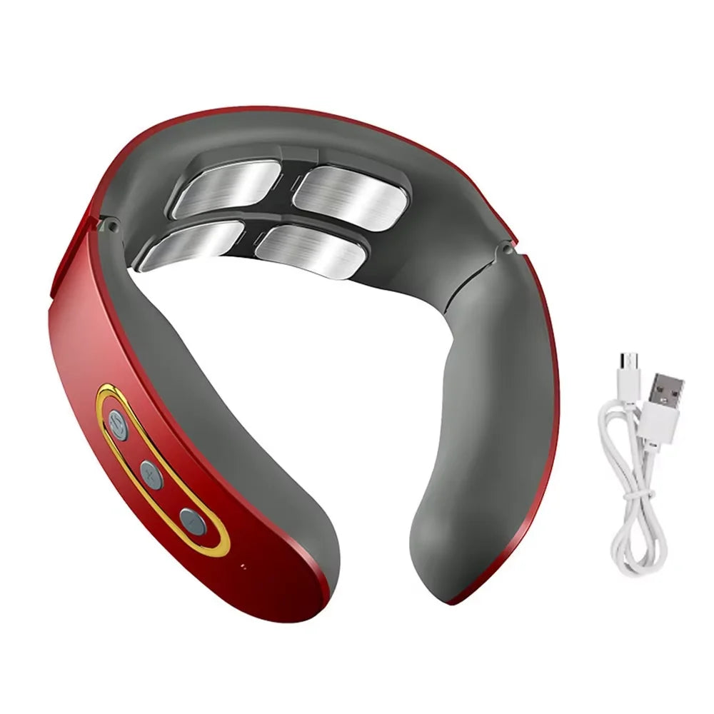 Smart Electric Massage Machine Neck and Shoulder Pulse Massager Kneading TENS Wireless Cervical Vertebra Relax Relief
