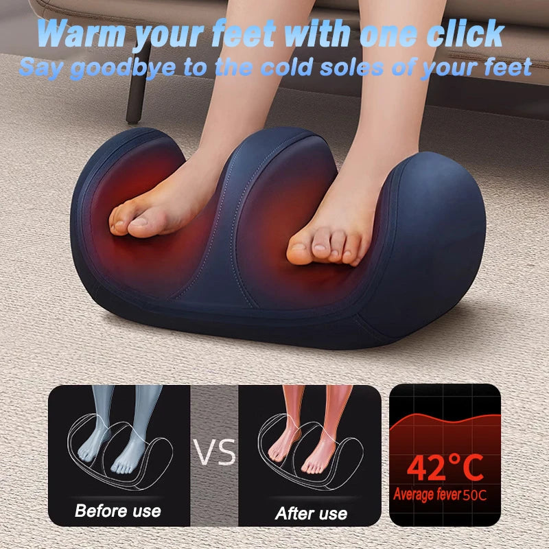 Foot Massager Electric Shiatsu Kneading Relax Foot Leg Hot Compress Care Feet Machine Tool Multi purpose Gift Household Office