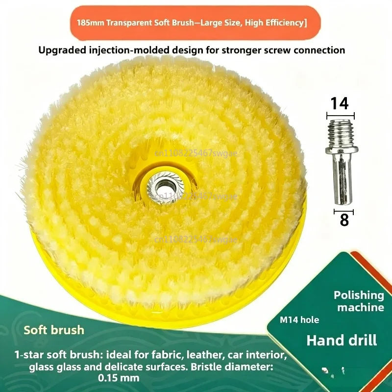 Electric Cleaning Brush Bathroom Tiles Large Hard Bristle Floor Brush Kitchen Carpet Multifunctional Electric Drill Cleaning