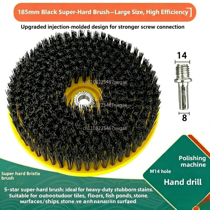 Electric Cleaning Brush Bathroom Tiles Large Hard Bristle Floor Brush Kitchen Carpet Multifunctional Electric Drill Cleaning