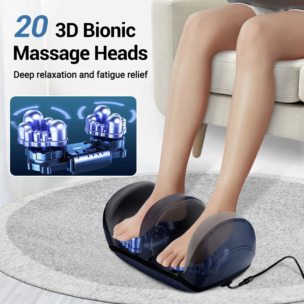 Foot Massager Electric Shiatsu Kneading Relax Foot Leg Hot Compress Care Feet Machine Tool Multi purpose Gift Household Office