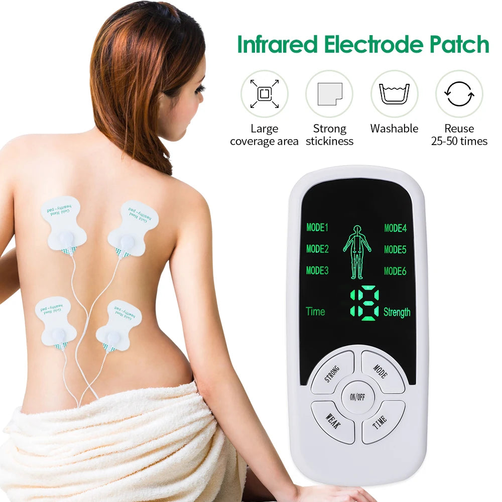 Tens Machine Pulse Massager Tens Acupuncture Electric Body Massage Instrument Electrical Muscle Stimulator for Neck Back Relax