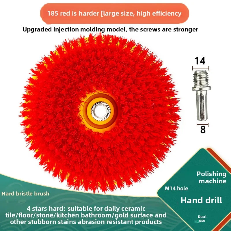 Electric Cleaning Brush Bathroom Tiles Large Hard Bristle Floor Brush Kitchen Carpet Multifunctional Electric Drill Cleaning