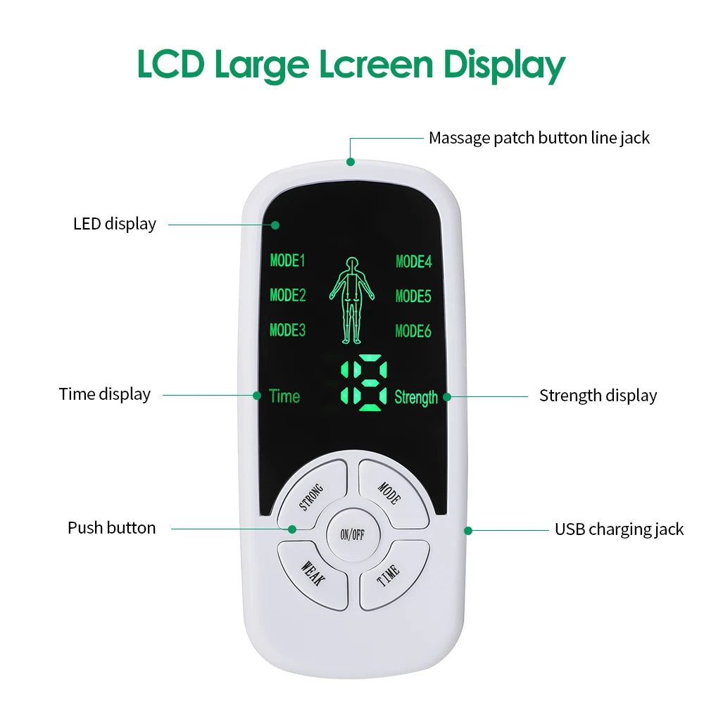 Tens Machine Pulse Massager Tens Acupuncture Electric Body Massage Instrument Electrical Muscle Stimulator for Neck Back Relax