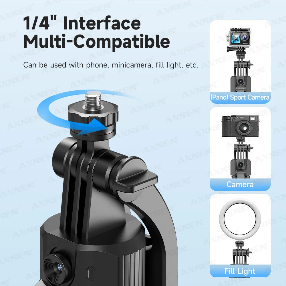 1630mm/64in C17 Tripod Selfie Stick 360° Auto Rotation Shooting Quadruped Phone Stand Face Track Bluetooth Remote Control Tripie