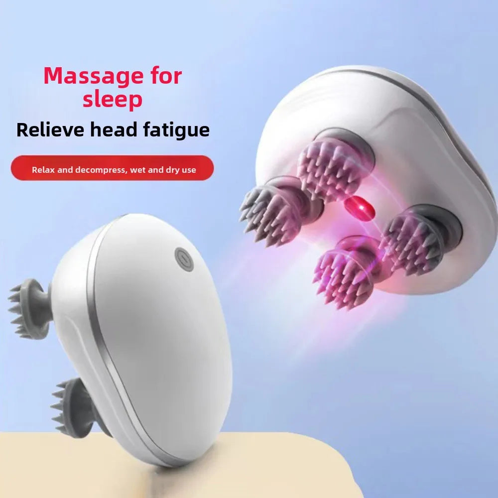 Muscle Massager Electric Head Massager Scalp Relax Vibration Scalp Massager Kneading Rechargeable Head Massage Machine Women/Men
