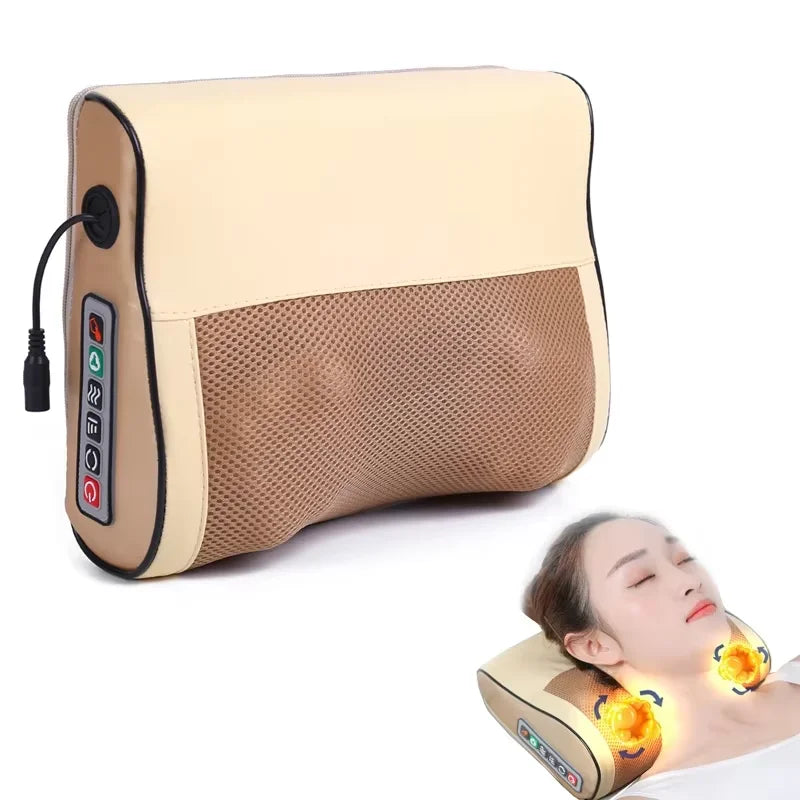 Multi Functional Neck and Shoulder Massager Household Neck and Back Kneading Tool with Multiple Adjustable Hot Compress Massage