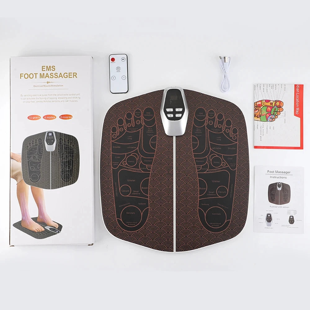 Foot Massage Machine Foot Massager Pulse Micro Current Foot Massager Foot Massage Pad Muscle Stimulator  Sandalias Beauty Health
