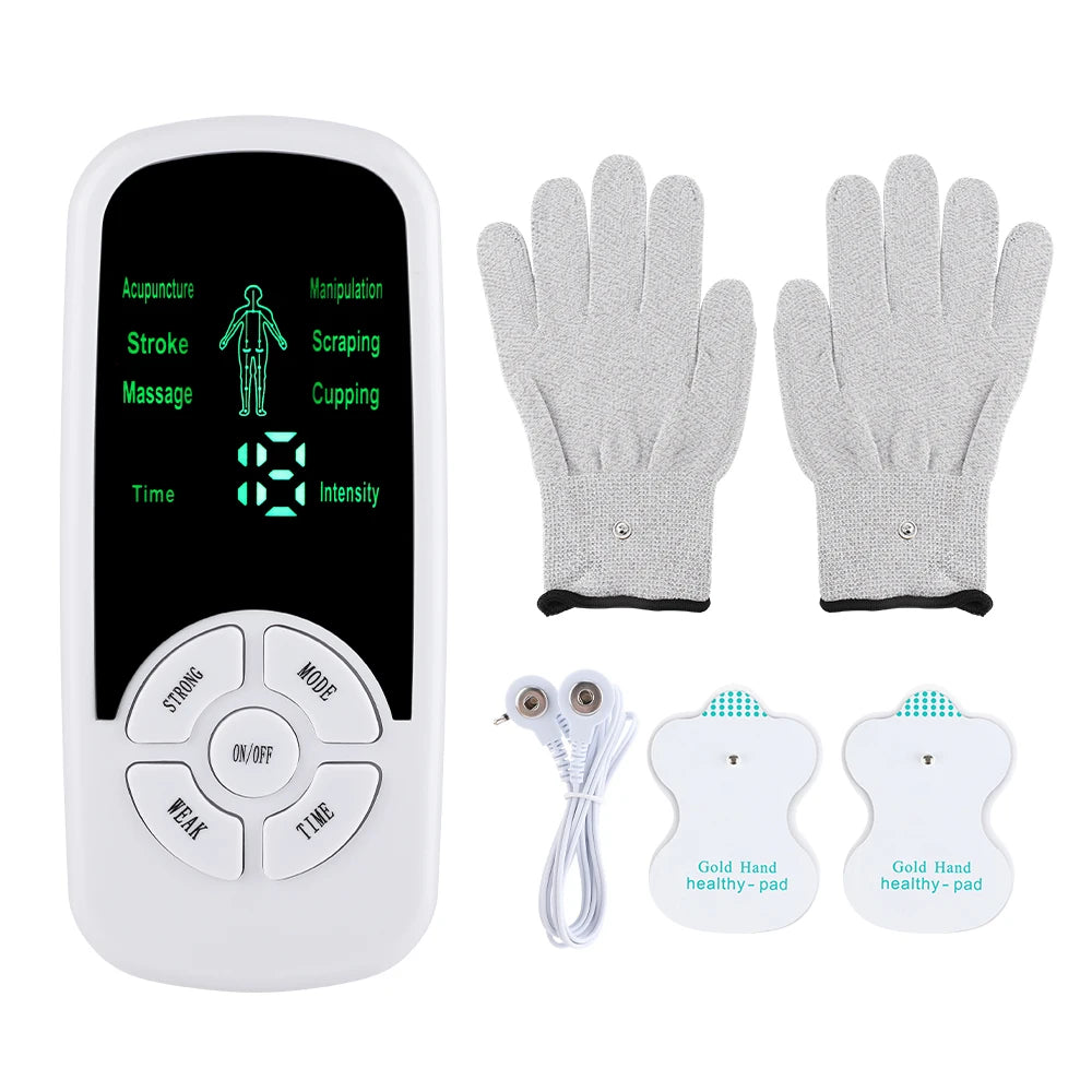 Tens Machine Pulse Massager Tens Acupuncture Electric Body Massage Instrument Electrical Muscle Stimulator for Neck Back Relax