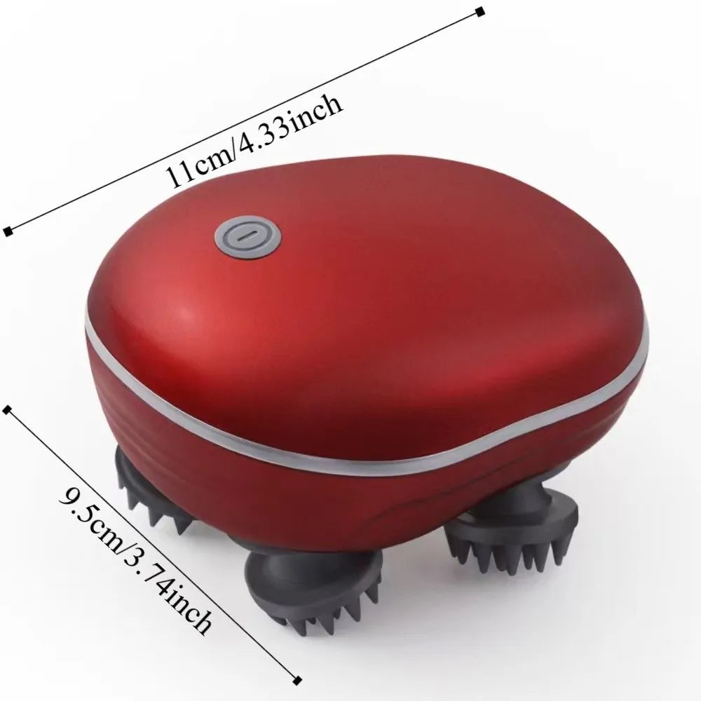 Muscle Massager Electric Head Massager Scalp Relax Vibration Scalp Massager Kneading Rechargeable Head Massage Machine Women/Men