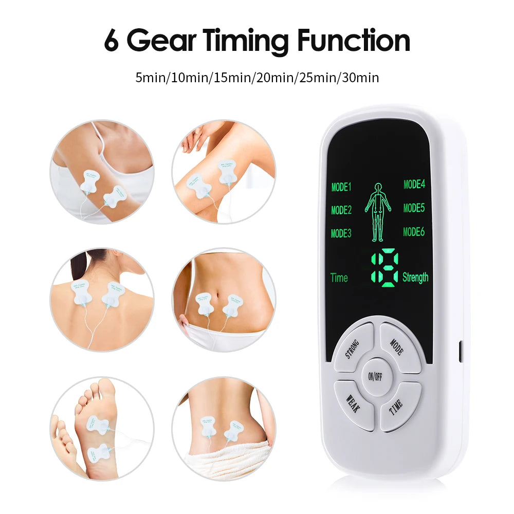 Tens Machine Pulse Massager Tens Acupuncture Electric Body Massage Instrument Electrical Muscle Stimulator for Neck Back Relax