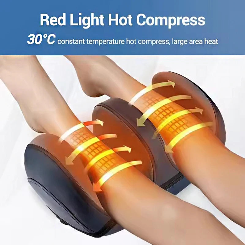 Foot Massager Electric Shiatsu Kneading Relax Foot Leg Hot Compress Care Feet Machine Tool Multi purpose Gift Household Office