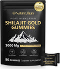 Shilajit Gummies for Men & Women - Shilajit Gold Gummies Rich in Ashwagandha, Gokshura with 85+ Minerals, Authentic Flavor,Organic, Zero Sugar & Vegan, 100% Natural - 80 Count (80 Count (Pack of 1))