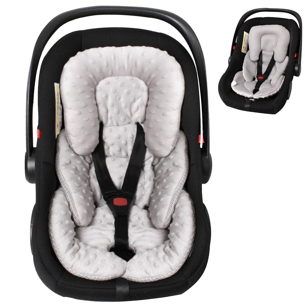 Infant Carseat Insert for Newborn Baby 2-In-1 Reversible Support Pad | Girls Boys Thickened Head & Body Support for Carseats Strollers Swings Bouncers All Seasons Use