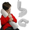 Twist Memory Foam Kids Travel Pillow, Bendable Neck Pillow for Airplane, Car and Home, 23-Inch Adjustable Roll with Washable Cotton Cover